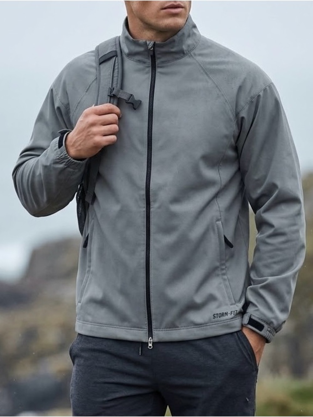 Nike Men's Storm-Fit Gray Performance Jacket